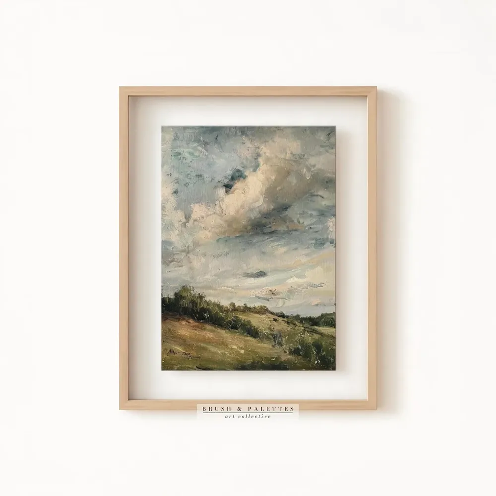 Pastoral Landscape Art Print, Rustic Farmhouse Decor - Image 2