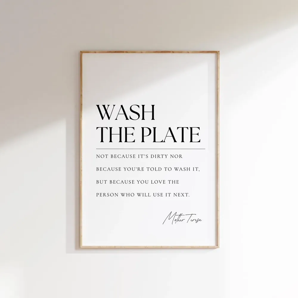 Mother Teresa Kitchen Quote Art Print, Christian Decor - Image 2