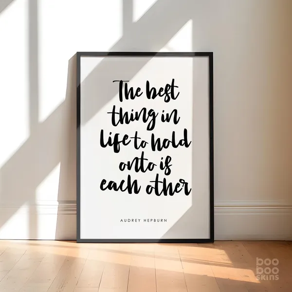 Audrey Hepburn Quote Print, Love And Friendship