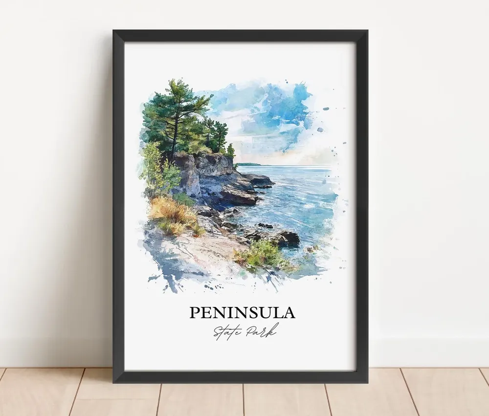 Peninsula State Park Travel Poster, Door County Wisconsin - Image 2