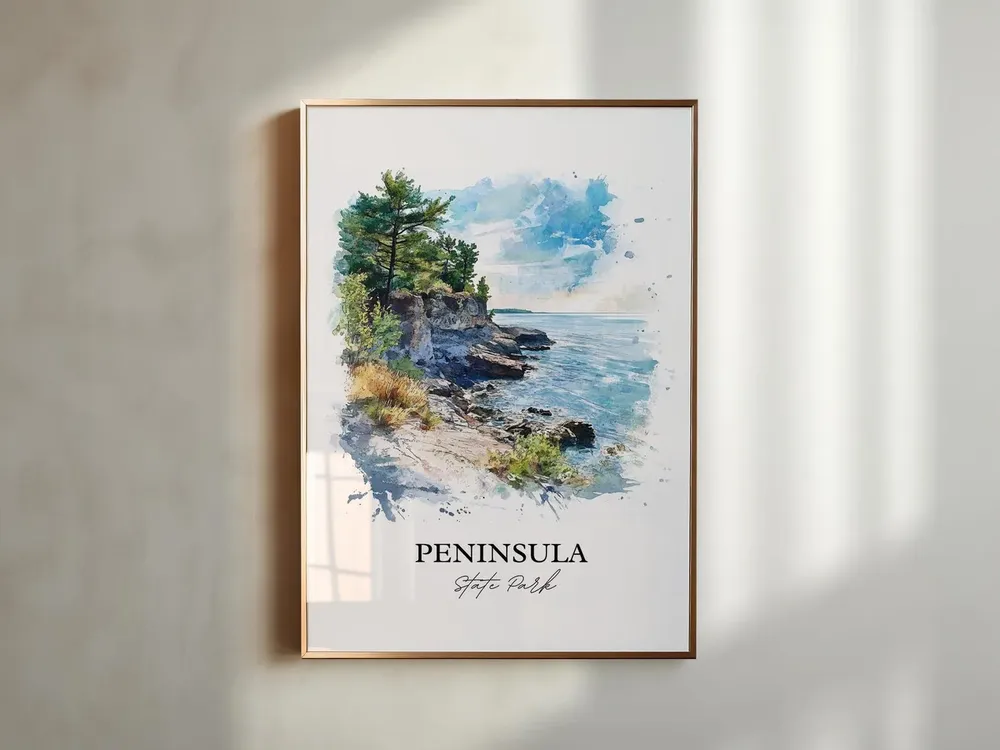 Peninsula State Park Travel Poster, Door County Wisconsin - Image 5