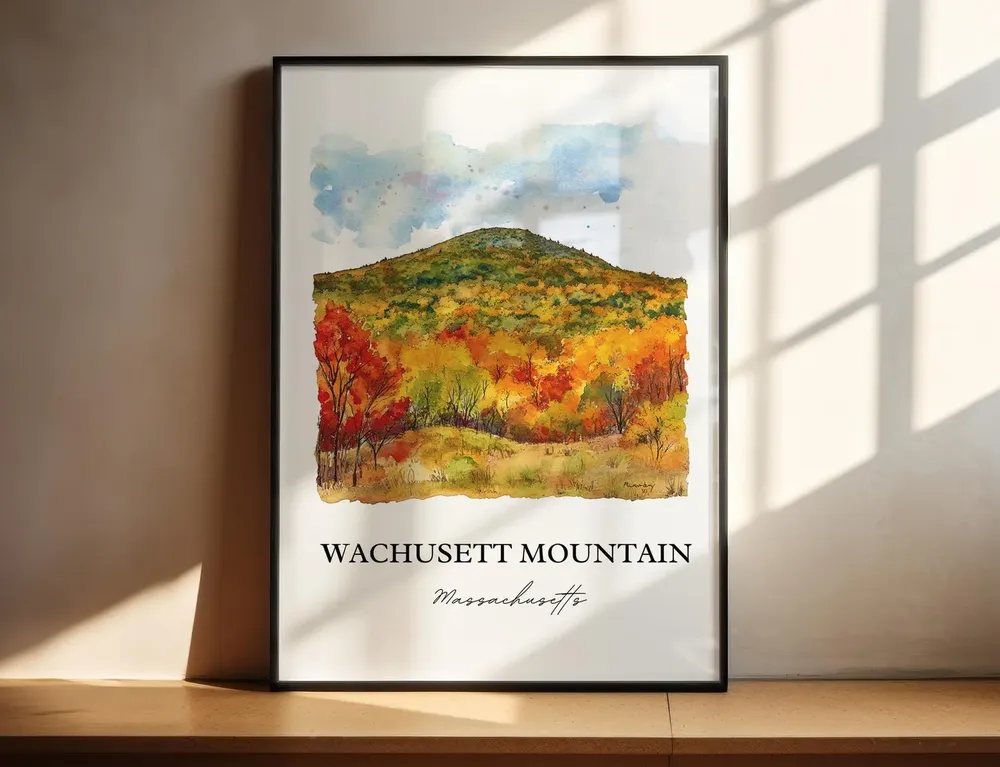 Wachusett Mountain Travel Poster, Westminster MA - Image 6