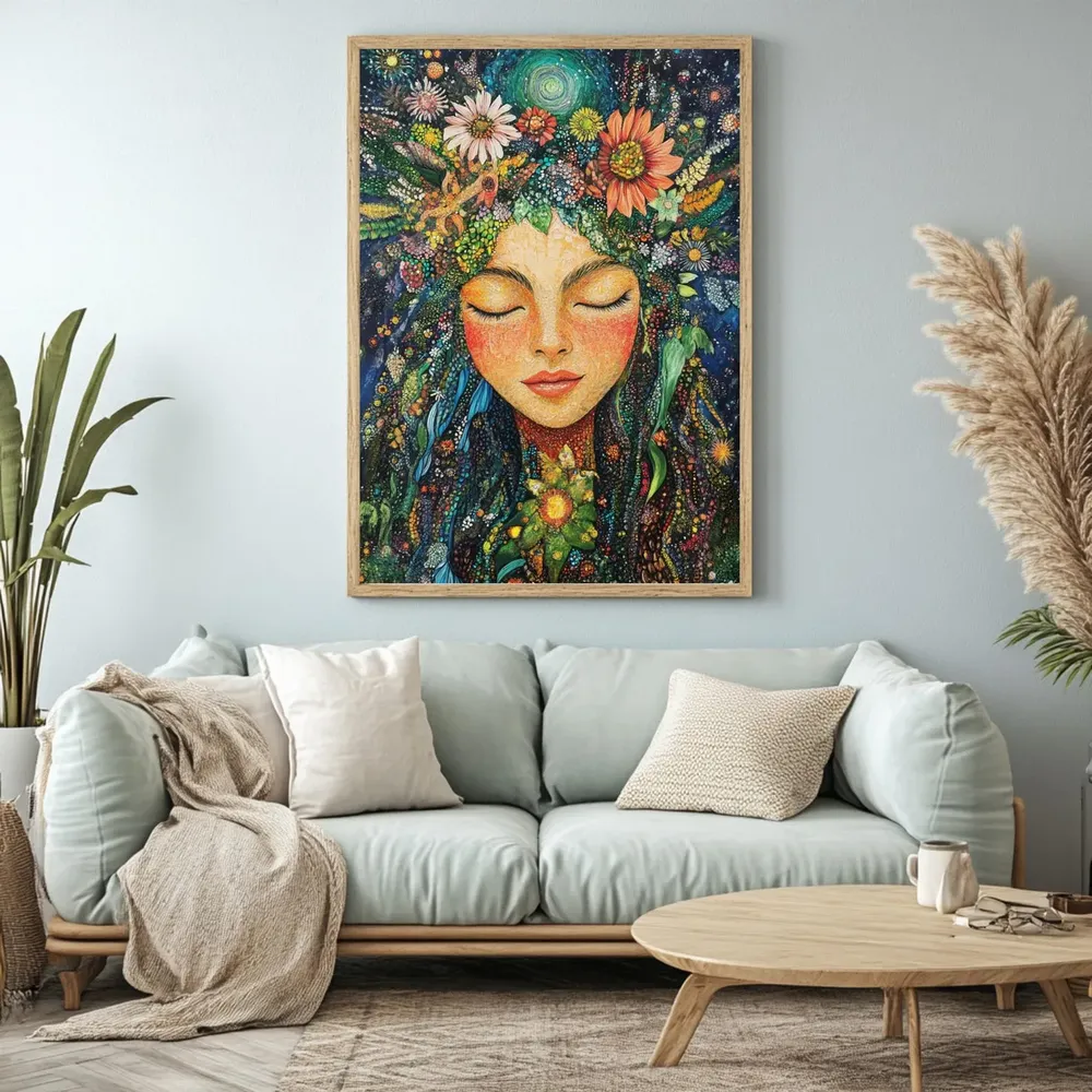 Mother Earth Boho Wall Art, Nature Art Print - Image 2