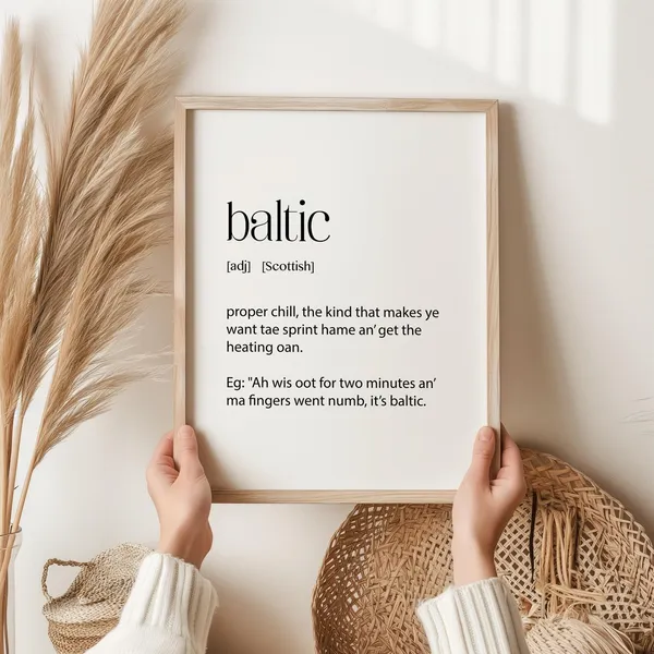Baltic Scottish Definition Dictionary Humor Art Print