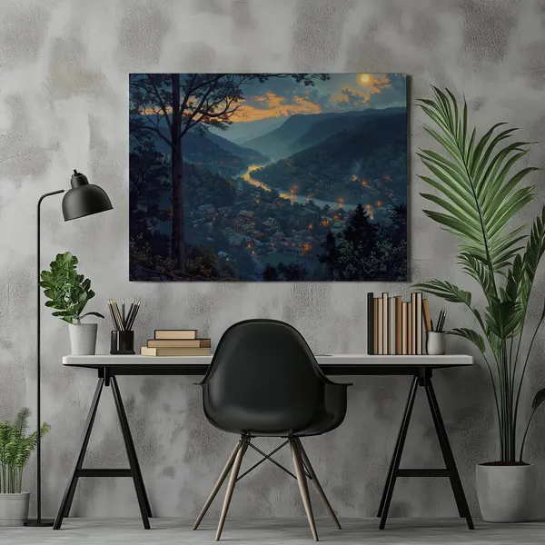 West Virginia Vintage Travel Poster, Appalachian Mountains
