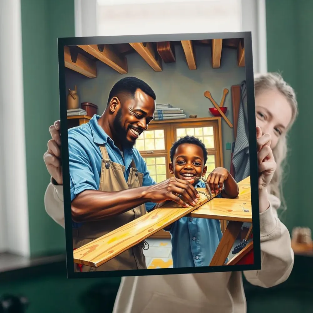 Father Son Jigsaw Puzzle, Afrocentric Family Activity