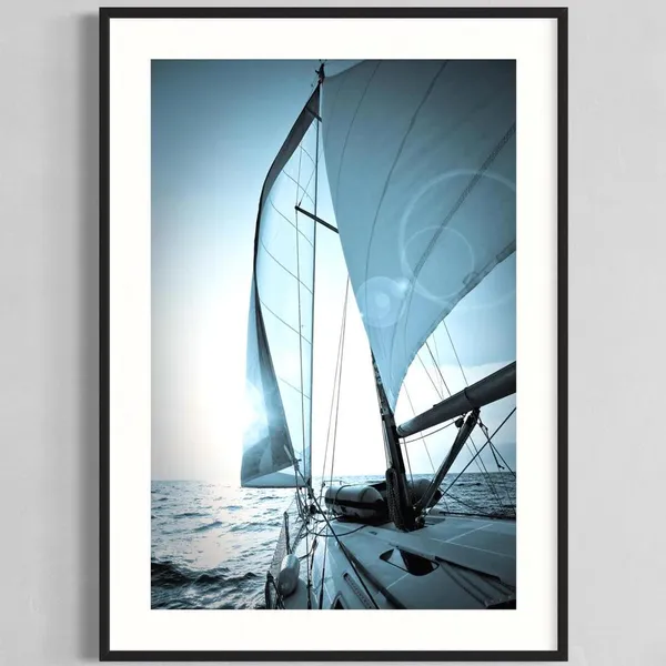 Yacht Photography, Coastal Ocean Wall Art Print