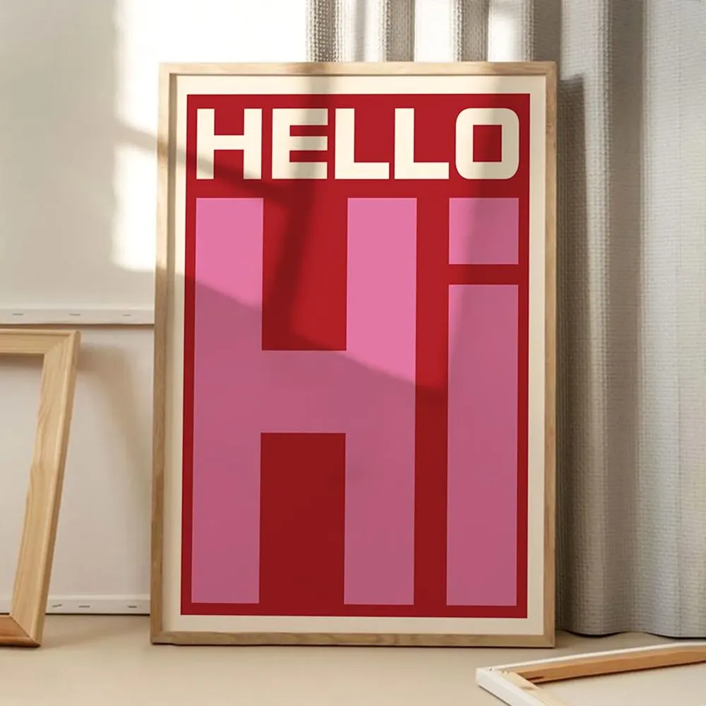Hellohi Typography Retro Art Print