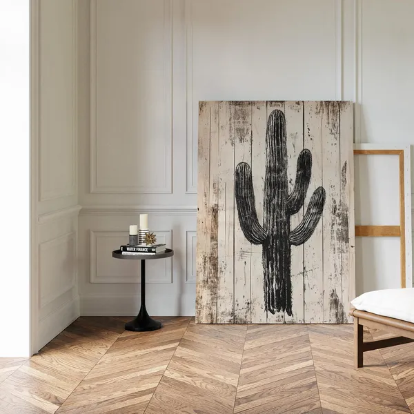Rustic Cactus Art Print, Southwestern Boho Decor