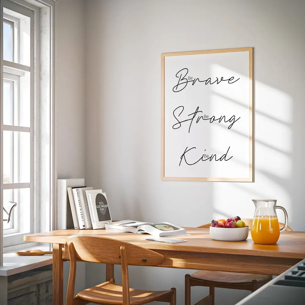 Be Brave Strong Kind Art Print, Bedroom Decor - Image 3