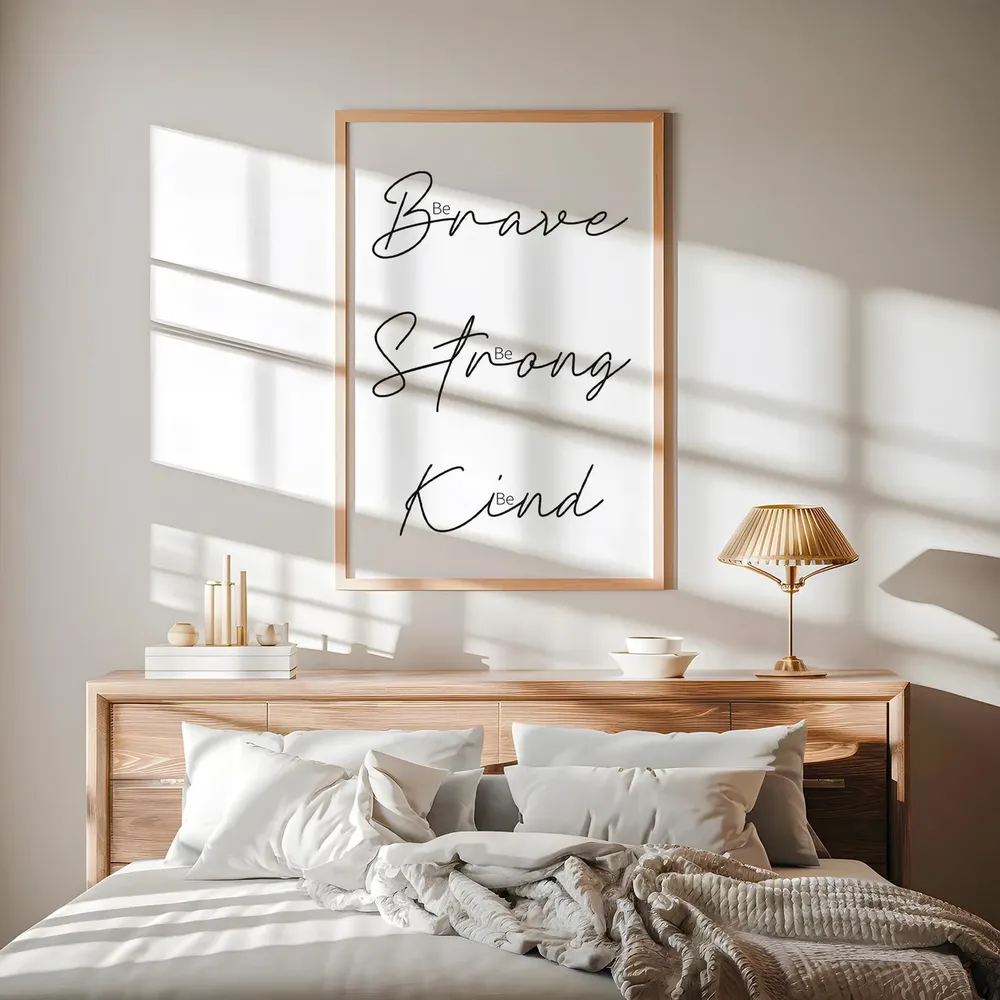 Be Brave Strong Kind Art Print, Bedroom Decor - Image 2