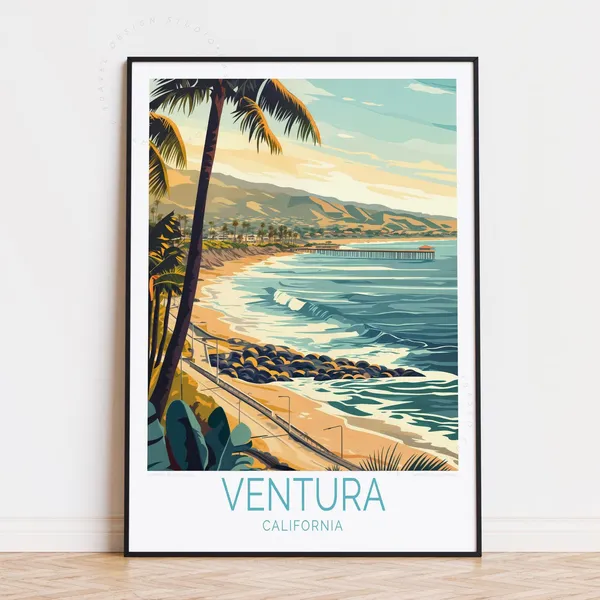 Ventura Travel Poster, Los Angeles Art Print