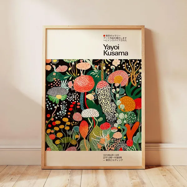 Japandi Flora Art Print, Abstract Botanical Poster