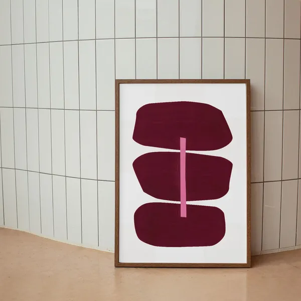 Minimalist Abstract Shapes Poster, Modern Boho Decor