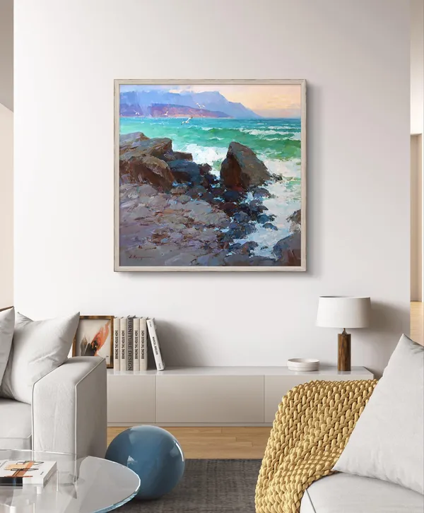 Seascape Painting, Nature Oil Art Print