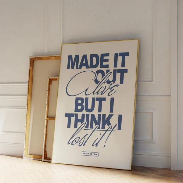 That's So True Lyrics Poster, Preppy Home Decor