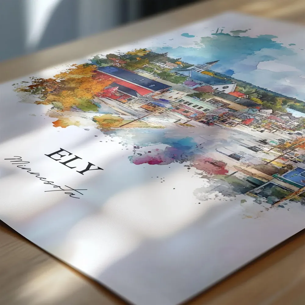Ely, MN Travel Poster, Minnesota Watercolor Art Print - Image 6