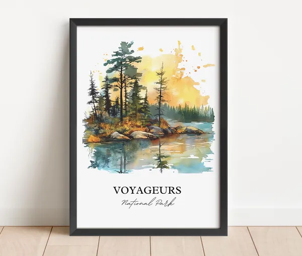 Voyageurs National Park Travel Poster, Minnesota