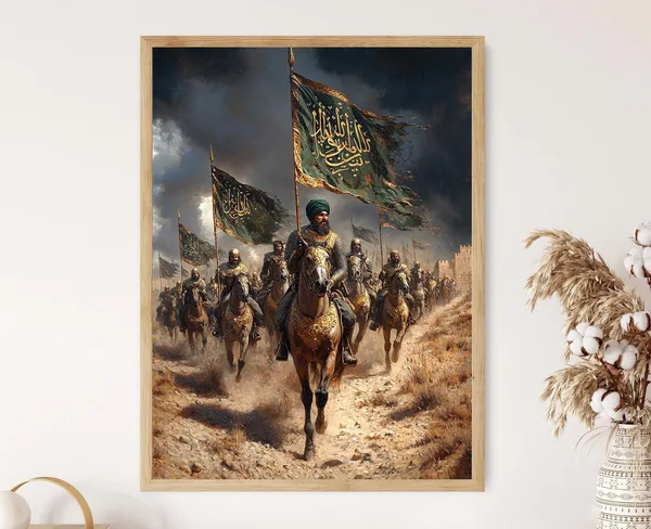 Ayyubid Soldiers Marching Siege Of Jerusalem Art Print