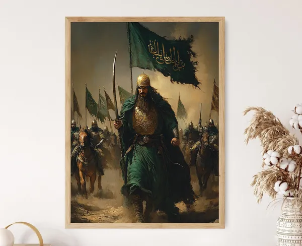 Saladin In Battle, Medieval Islamic Art Print