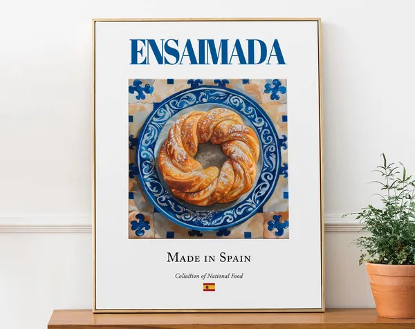 Ensaimada Traditional Spanish Cuisine Kitchen Art Print