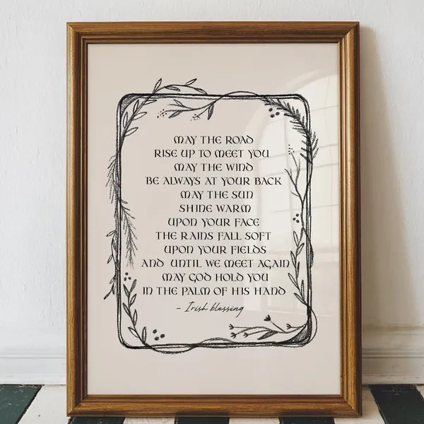 Irish Blessing Art Print, Housewarming Gift