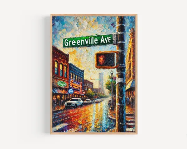 Greenville Ave Dallas Texas Street Art Print