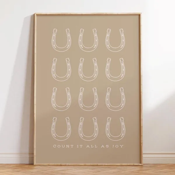 Count It All As Joy Western Horseshoe Poster
