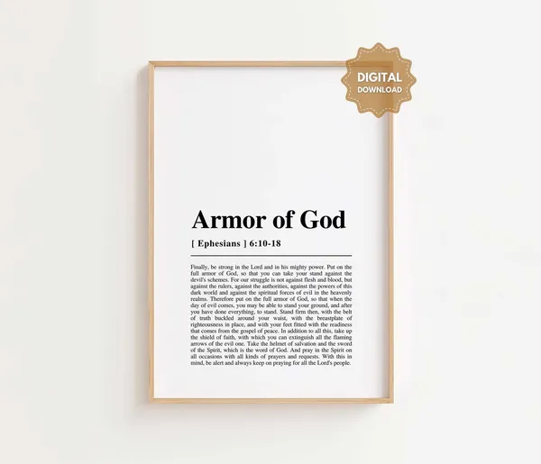 Armor Of God Ephesians 6:10-18 Niv Poster