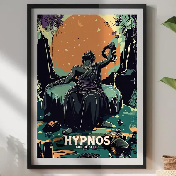 Hypnos Greek God of Sleep Art Print