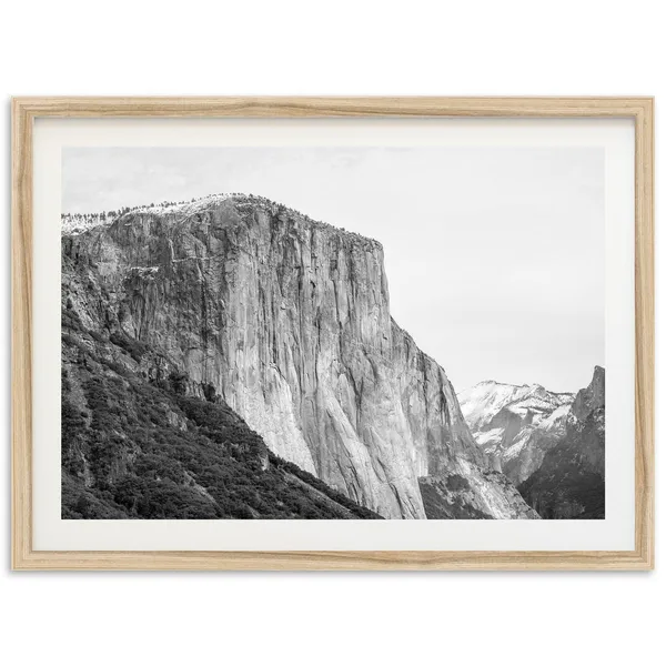 El Cap Yosemite Black And White Art Print