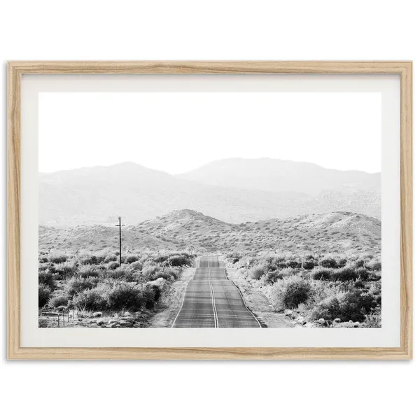 Joshua Tree Black And White Travel Poster, Landscape