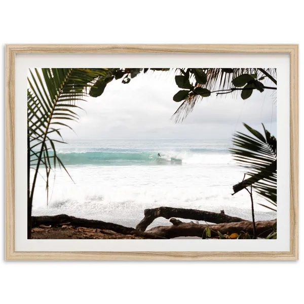 Tropical Ocean Surf Print, Costa Rica Beach Decor