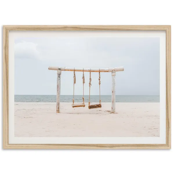 Boho Coastal Ocean Beach Art Print, Grandmother