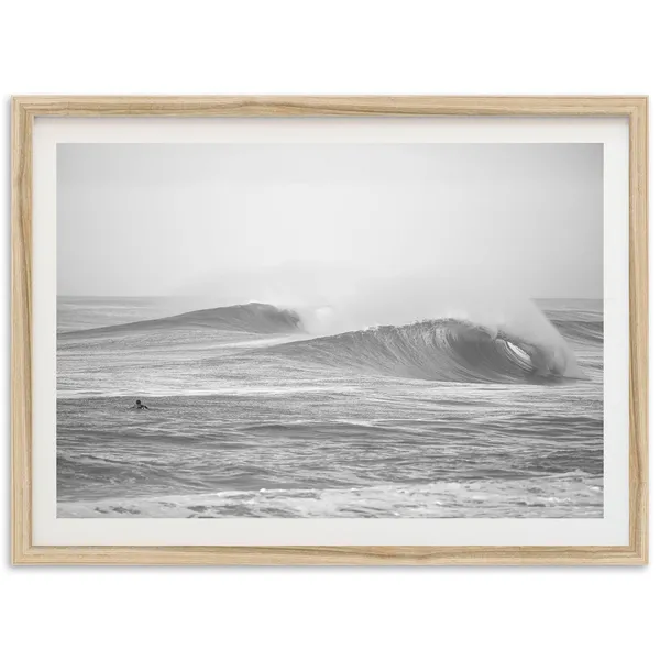 Ocean Surf Black-And-White Art Print