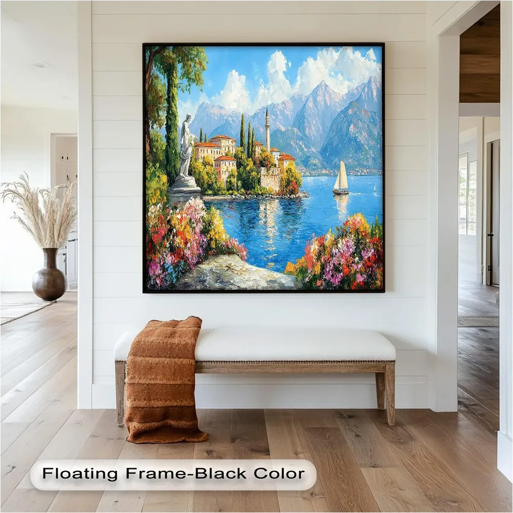 Mediterranean Landscape Poster Print, Italian Lake View - Image 4