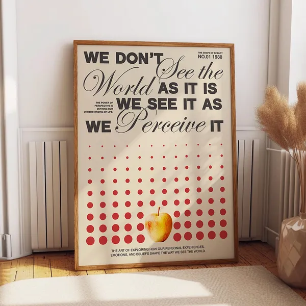 Perception Typography Poster, Minimalist Concept