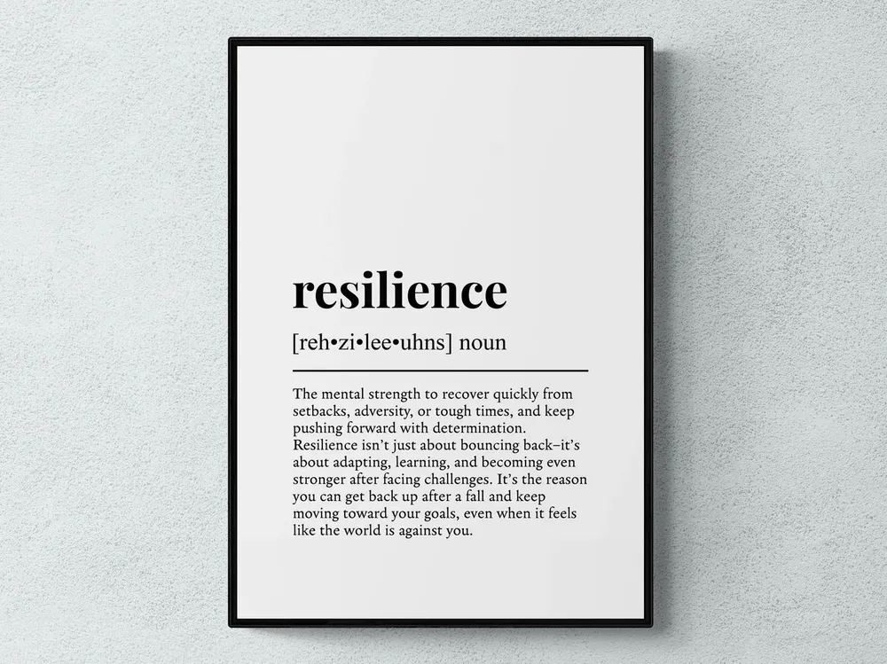 Resilience Definition Art Print