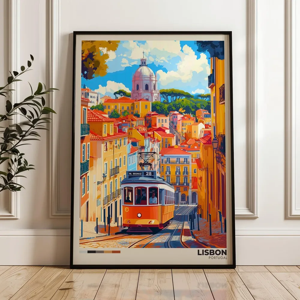 Lisbon Travel Poster, Portugal Travel Poster
