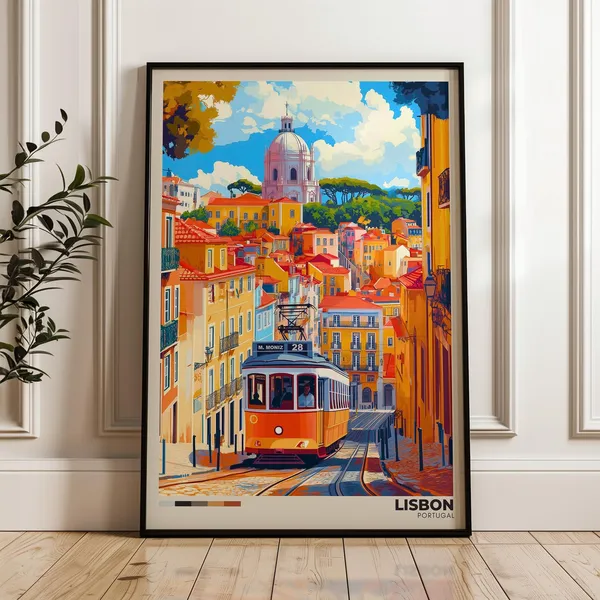 Lisbon Travel Poster, Portugal Travel Poster