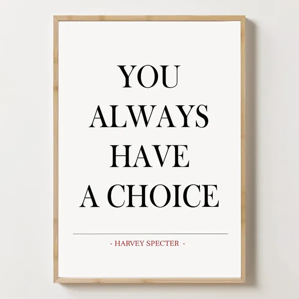 Harvey Specter Quote Poster Print, TV Quote Decor