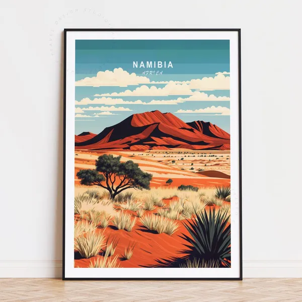 Namibia Birthday Gifts Personalised Art Print