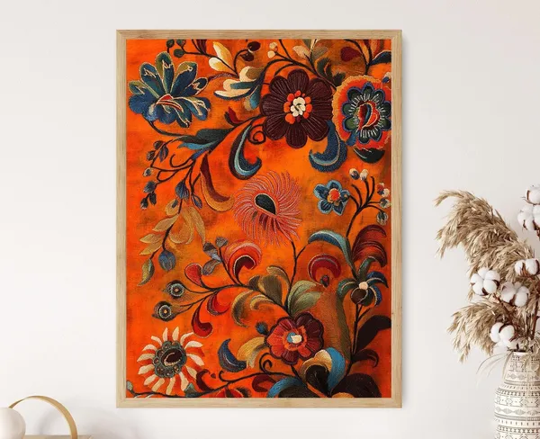 Zardozi Embroidery Indian Motif Art Print