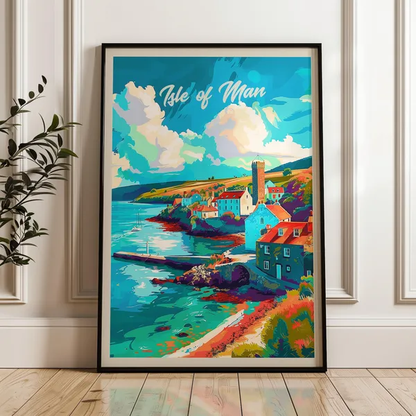 Isle Of Man Travel Poster, Europe Art Print