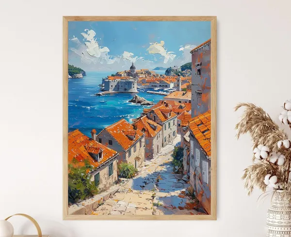 Historic Dubrovnik Old Town, Adriatic Sea Art Print