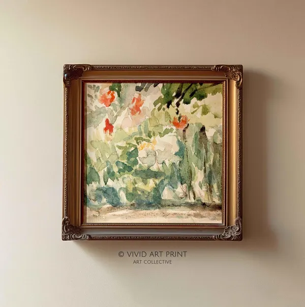 Vintage Garden Botanical Cottage Core Art Print