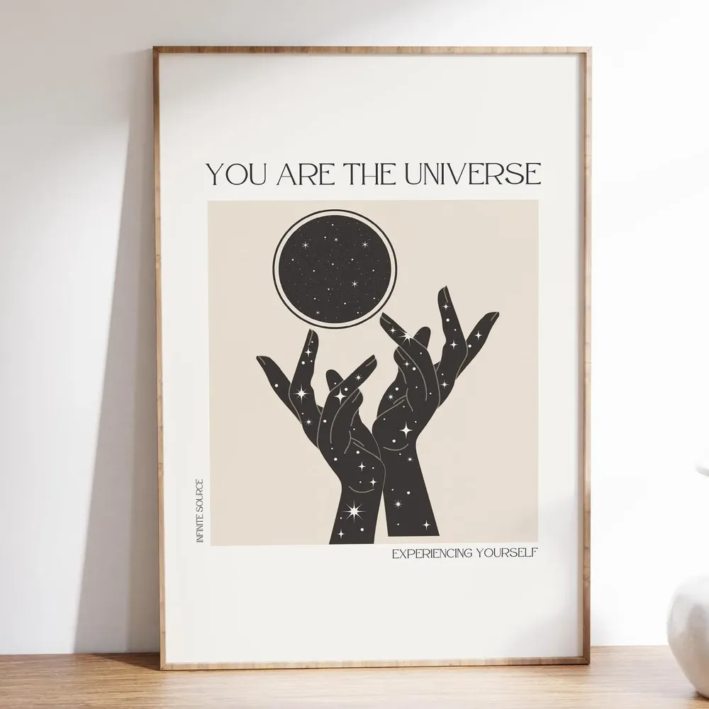 You Are The Universe Quote Typography Art Print