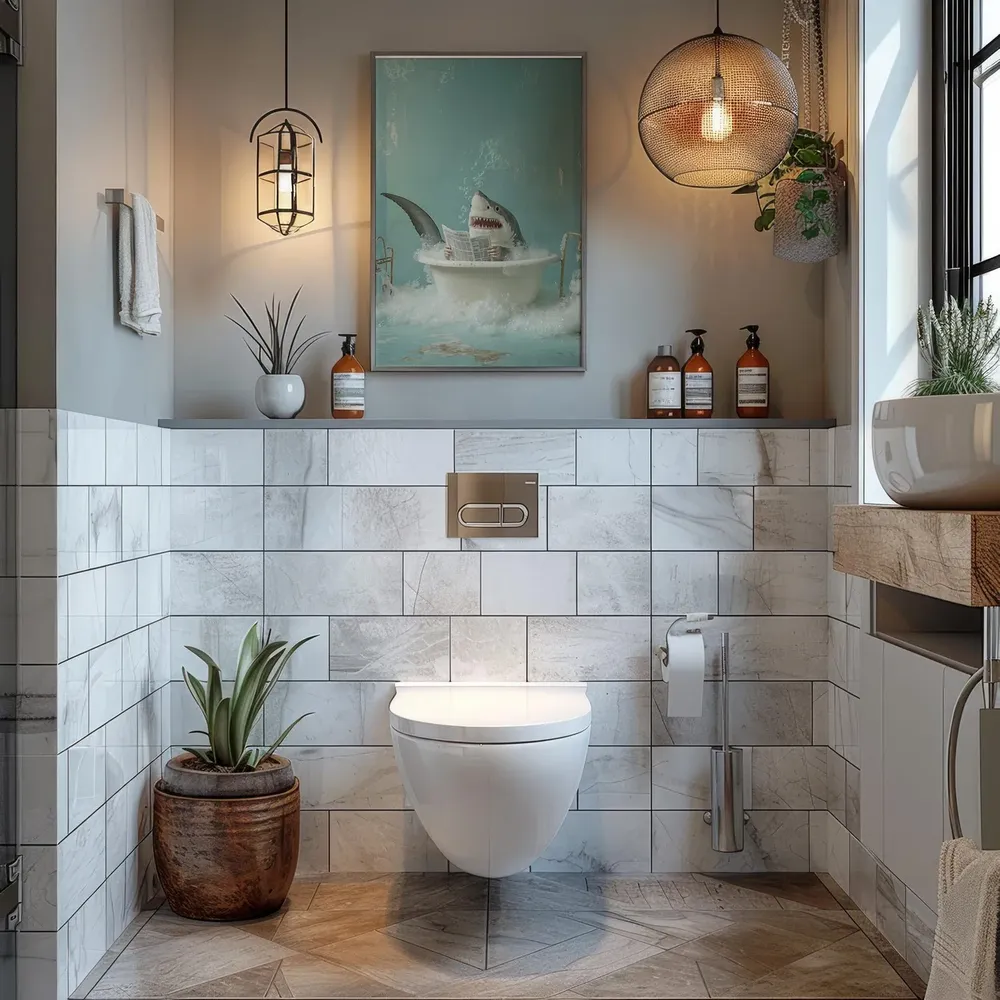 Bathtub Art Print, Funny Bathroom Ocean Decor - Image 5