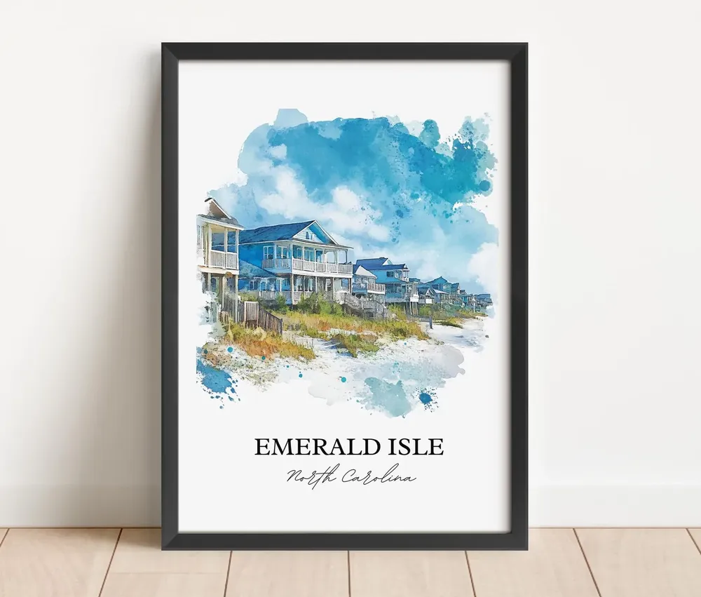 Emerald Isle, Bogue Banks Island Travel Poster - Image 3