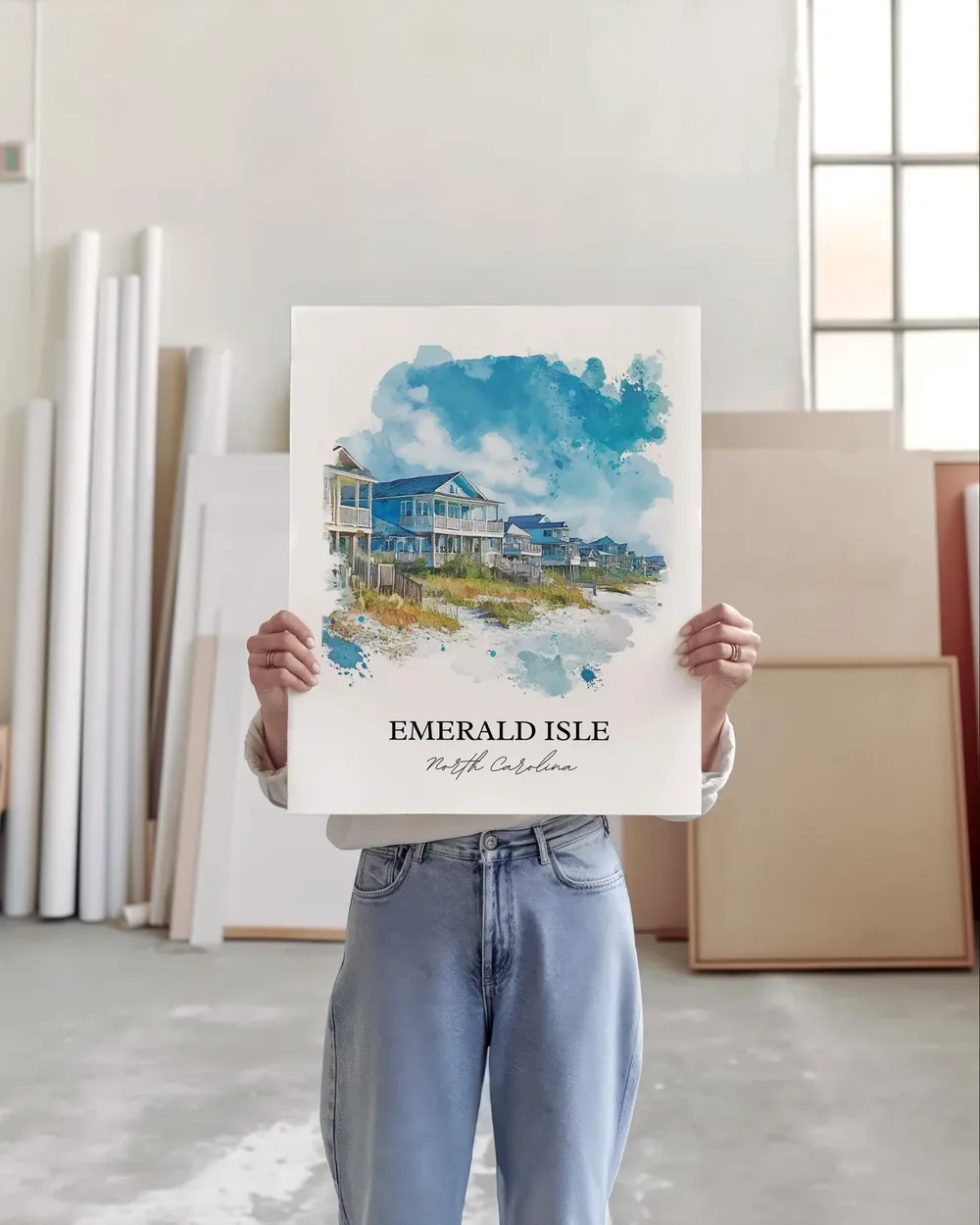 Emerald Isle, Bogue Banks Island Travel Poster - Image 2
